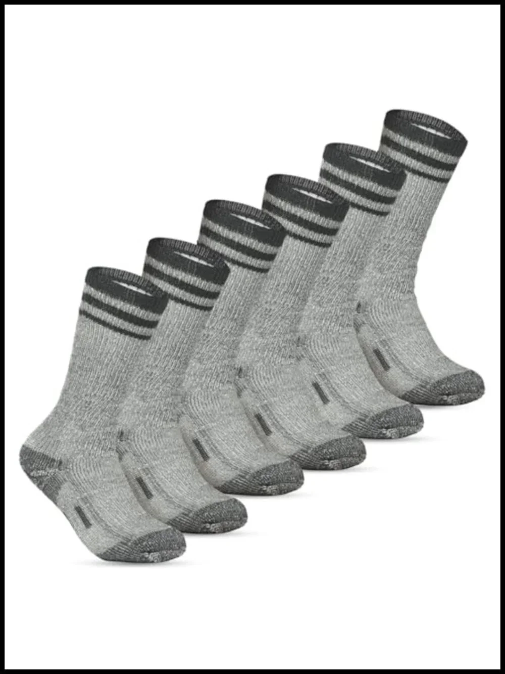 Merino Wool Heavyweight Winter Hiking Socks 3-Pack Crew Length Men Women